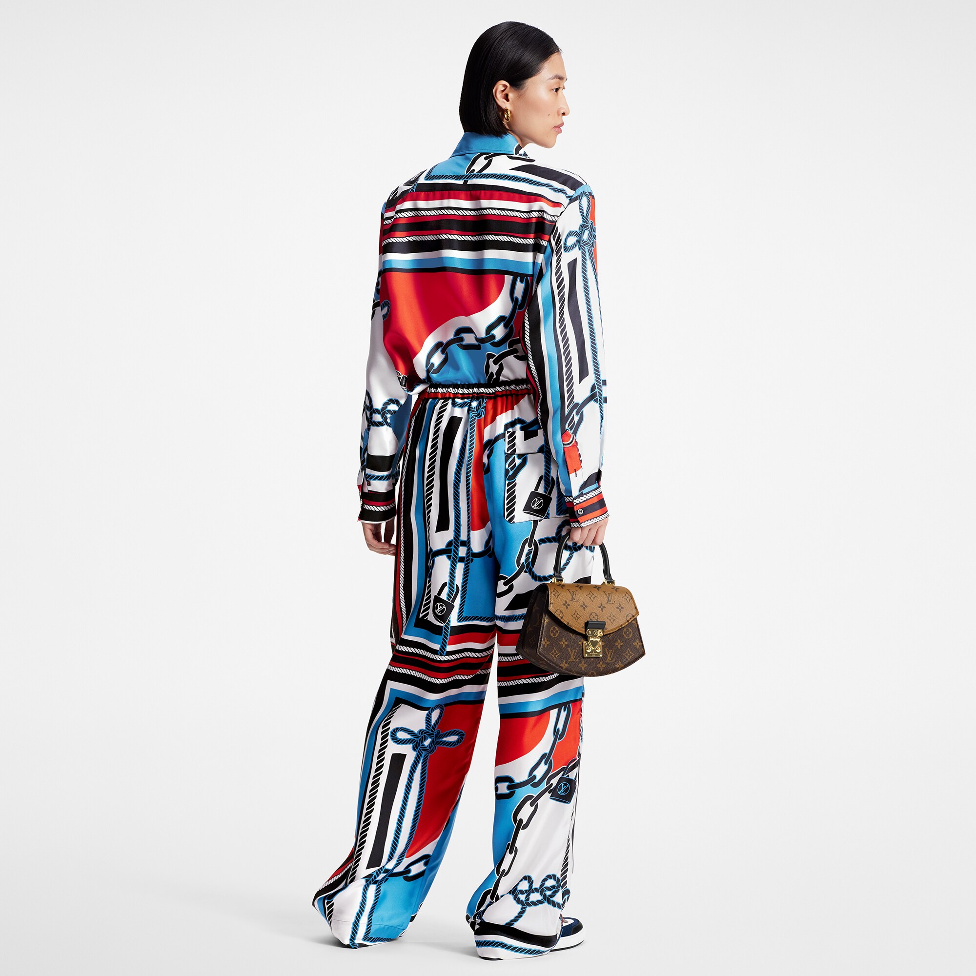 Nautical Print WideLeg Pajama Pants ReadytoWear LOUIS VUITTON